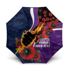 Melbourne Storm ANZAC Personalised Umbrella Lest We Forget Poppy Camo