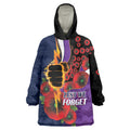 Melbourne Storm ANZAC Personalised Wearable Blanket Hoodie Lest We Forget Poppy Camo