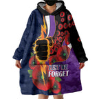 Melbourne Storm ANZAC Personalised Wearable Blanket Hoodie Lest We Forget Poppy Camo