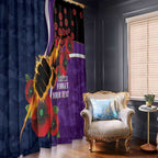 Melbourne Storm ANZAC Personalised Window Curtain Lest We Forget Poppy Camo
