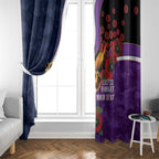 Melbourne Storm ANZAC Personalised Window Curtain Lest We Forget Poppy Camo