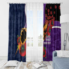 Melbourne Storm ANZAC Personalised Window Curtain Lest We Forget Poppy Camo