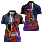 Melbourne Storm ANZAC Personalised Women Polo Shirt Lest We Forget Poppy Camo