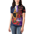 Melbourne Storm ANZAC Personalised Women Polo Shirt Lest We Forget Poppy Camo