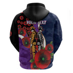 Melbourne Storm ANZAC Personalised Zip Hoodie Lest We Forget Poppy Camo