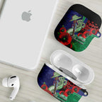 New Zealand Warriors ANZAC Personalised AirPods Case Lest We Forget Poppy Camo