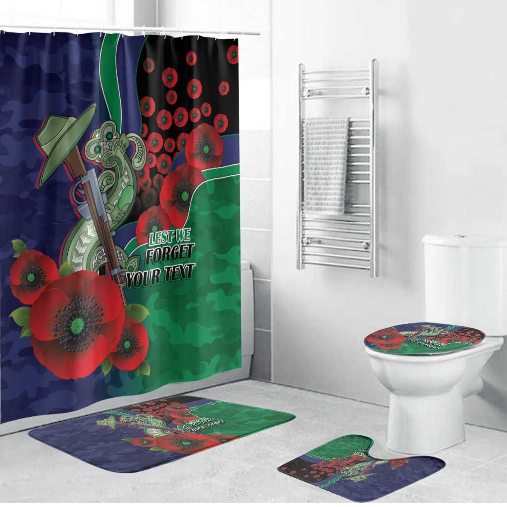 New Zealand Warriors ANZAC Personalised Bathroom Set Lest We Forget Poppy Camo