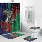 New Zealand Warriors ANZAC Personalised Bathroom Set Lest We Forget Poppy Camo