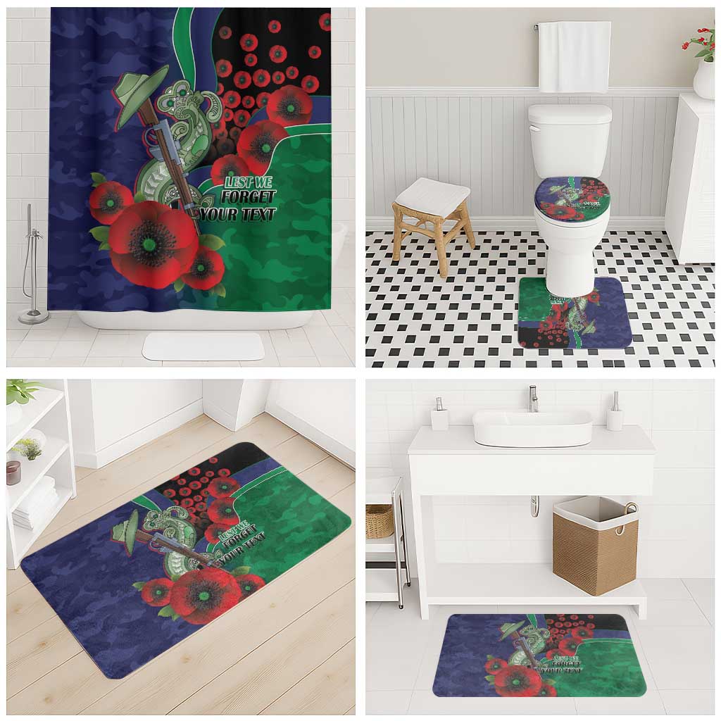 New Zealand Warriors ANZAC Personalised Bathroom Set Lest We Forget Poppy Camo