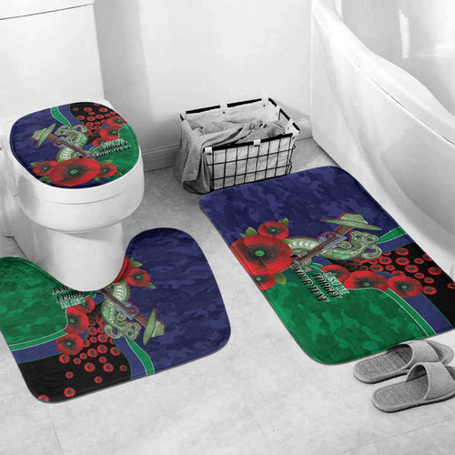 New Zealand Warriors ANZAC Personalised Bathroom Set Lest We Forget Poppy Camo