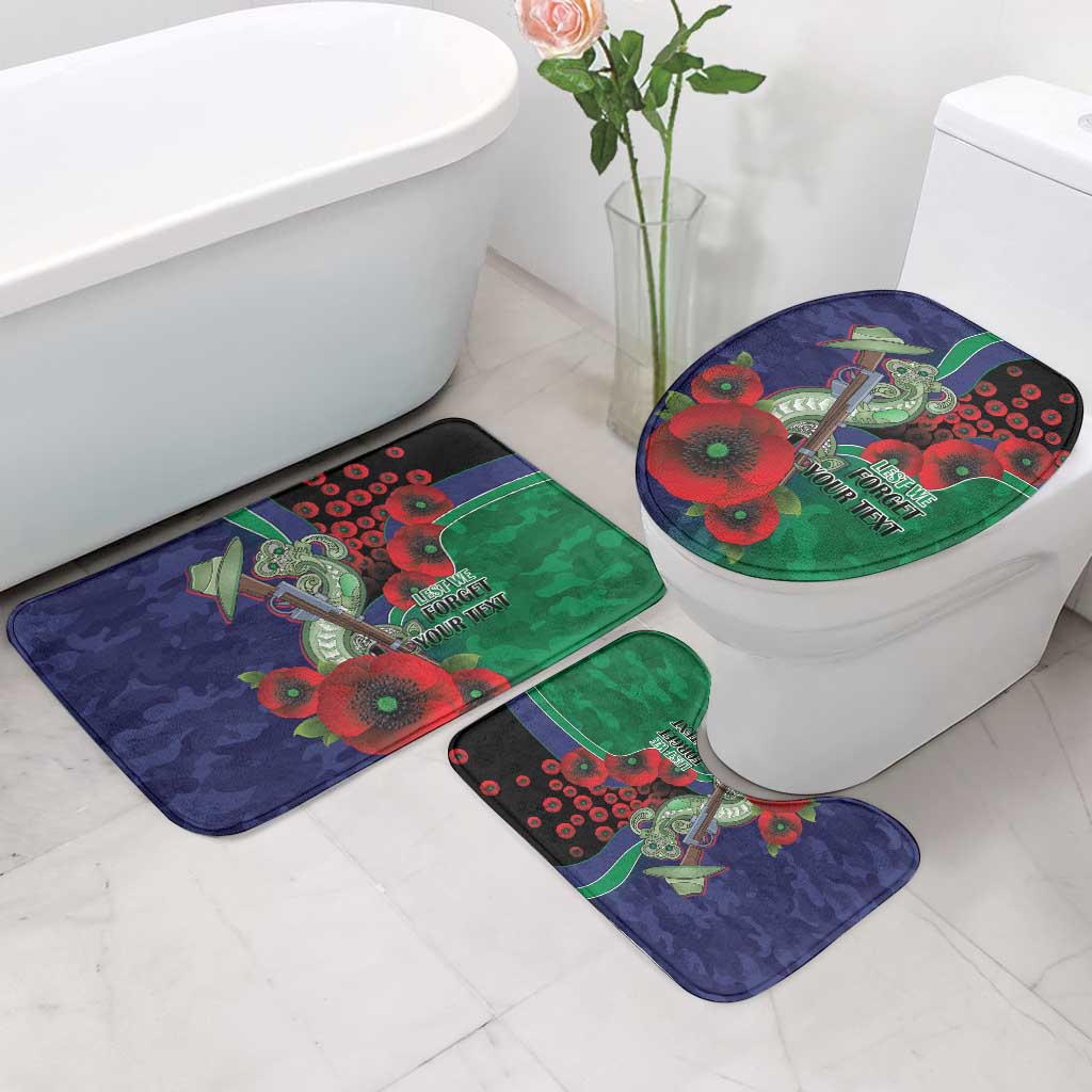 New Zealand Warriors ANZAC Personalised Bathroom Set Lest We Forget Poppy Camo