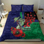 New Zealand Warriors ANZAC Personalised Bedding Set Lest We Forget Poppy Camo