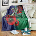 New Zealand Warriors ANZAC Personalised Blanket Lest We Forget Poppy Camo