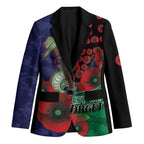 New Zealand Warriors ANZAC Personalised Blazer Lest We Forget Poppy Camo