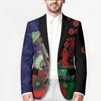New Zealand Warriors ANZAC Personalised Blazer Lest We Forget Poppy Camo