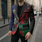 New Zealand Warriors ANZAC Personalised Blazer Lest We Forget Poppy Camo