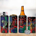New Zealand Warriors ANZAC Personalised 4 in 1 Can Cooler Tumbler Lest We Forget Poppy Camo