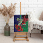 New Zealand Warriors ANZAC Personalised Canvas Wall Art Lest We Forget Poppy Camo
