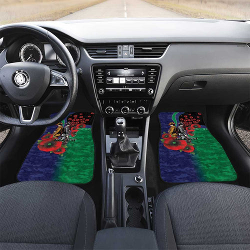 New Zealand Warriors ANZAC Personalised Car Mats Lest We Forget Poppy Camo