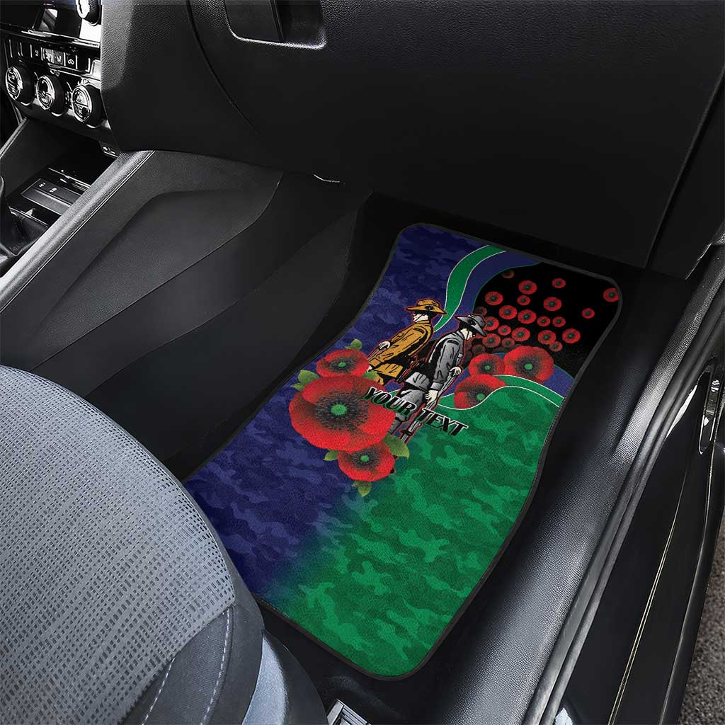 New Zealand Warriors ANZAC Personalised Car Mats Lest We Forget Poppy Camo
