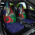 New Zealand Warriors ANZAC Personalised Car Seat Cover Lest We Forget Poppy Camo