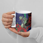 New Zealand Warriors ANZAC Personalised Ceramic Mug Lest We Forget Poppy Camo