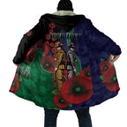 New Zealand Warriors ANZAC Personalised Cloak Lest We Forget Poppy Camo