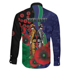 New Zealand Warriors ANZAC Personalised Family Matching Puletasi and Hawaiian Shirt Lest We Forget Poppy Camo
