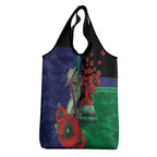 New Zealand Warriors ANZAC Personalised Grocery Bag Lest We Forget Poppy Camo