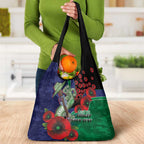 New Zealand Warriors ANZAC Personalised Grocery Bag Lest We Forget Poppy Camo