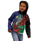 New Zealand Warriors ANZAC Personalised Kid Hoodie Lest We Forget Poppy Camo