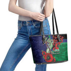 New Zealand Warriors ANZAC Personalised Leather Tote Bag Lest We Forget Poppy Camo