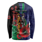 New Zealand Warriors ANZAC Personalised Long Sleeve Shirt Lest We Forget Poppy Camo