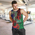 New Zealand Warriors ANZAC Personalised Men Tank Top Lest We Forget Poppy Camo