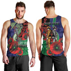 New Zealand Warriors ANZAC Personalised Men Tank Top Lest We Forget Poppy Camo