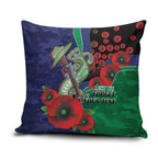 New Zealand Warriors ANZAC Personalised Pillow Cover Lest We Forget Poppy Camo