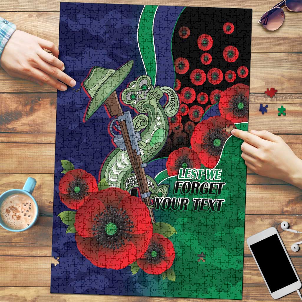 New Zealand Warriors ANZAC Personalised Puzzle Lest We Forget Poppy Camo