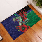 New Zealand Warriors ANZAC Personalised Rubber Doormat Lest We Forget Poppy Camo
