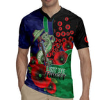 New Zealand Warriors ANZAC Personalised Rugby Jersey Lest We Forget Poppy Camo