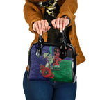 New Zealand Warriors ANZAC Personalised Shoulder Handbag Lest We Forget Poppy Camo