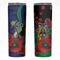 New Zealand Warriors ANZAC Personalised Skinny Tumbler Lest We Forget Poppy Camo