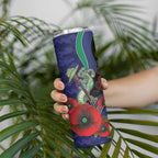 New Zealand Warriors ANZAC Personalised Skinny Tumbler Lest We Forget Poppy Camo