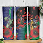 New Zealand Warriors ANZAC Personalised Skinny Tumbler Lest We Forget Poppy Camo