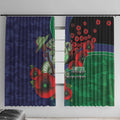 New Zealand Warriors ANZAC Personalised Window Curtain Lest We Forget Poppy Camo
