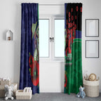 New Zealand Warriors ANZAC Personalised Window Curtain Lest We Forget Poppy Camo