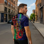 New Zealand Warriors ANZAC Personalised Zipper Polo Shirt Lest We Forget Poppy Camo