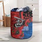Newcastle Knights ANZAC Personalised Laundry Basket Lest We Forget Poppy Camo