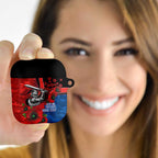 Newcastle Knights ANZAC Personalised AirPods Case Lest We Forget Poppy Camo