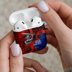 Newcastle Knights ANZAC Personalised AirPods Case Lest We Forget Poppy Camo