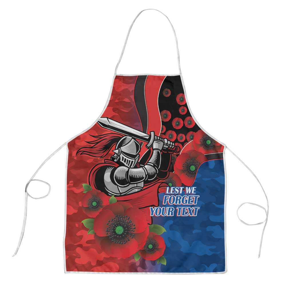 Newcastle Knights ANZAC Personalised Apron Lest We Forget Poppy Camo
